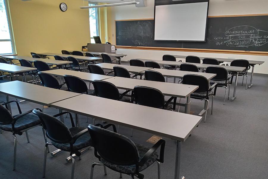 View of Bullock 112W classroom